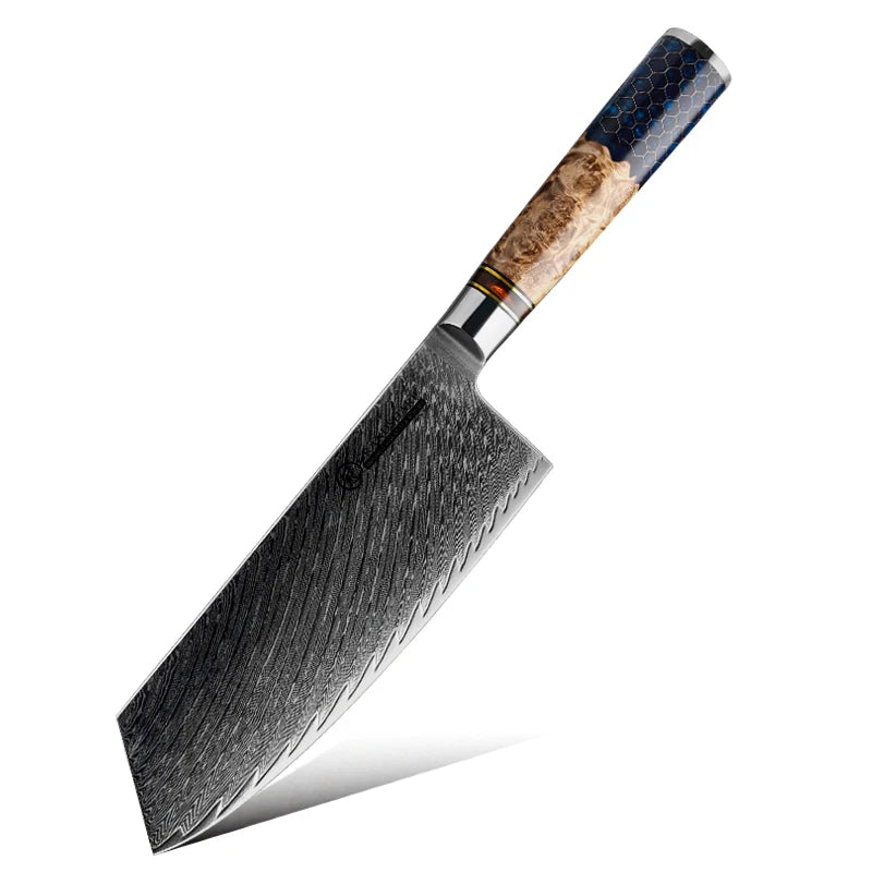 Cuchillo damasco con mango panal – vista 11
