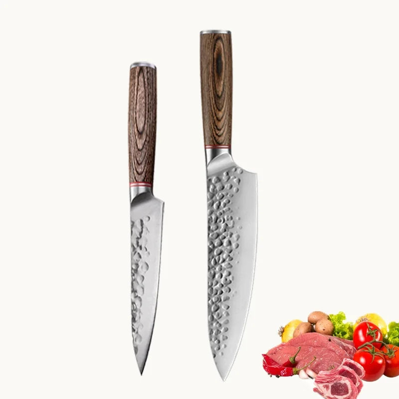 Cuchillo forjado con mango de madera – vista 7