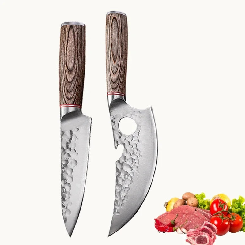 Cuchillo forjado con mango de madera – vista 13