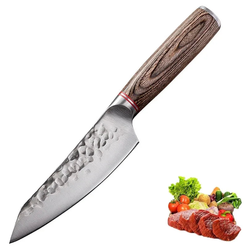 Cuchillo forjado con mango de madera – vista 11