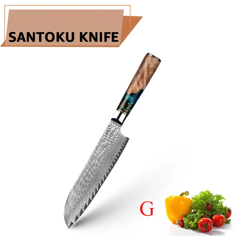 Cuchillo de cocina con acabado damasco – vista 15