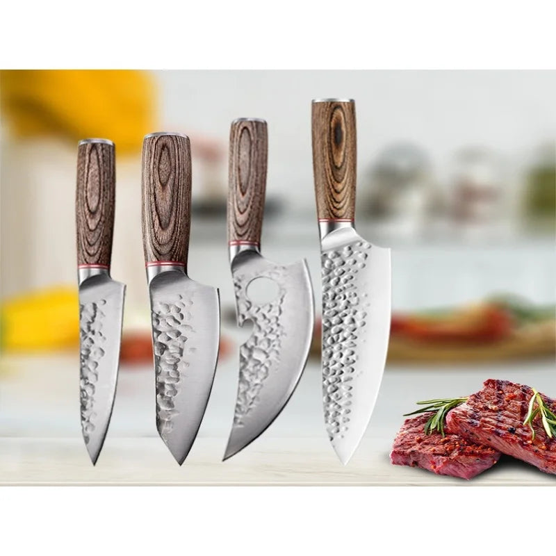 Cuchillo forjado con mango de madera – vista 14