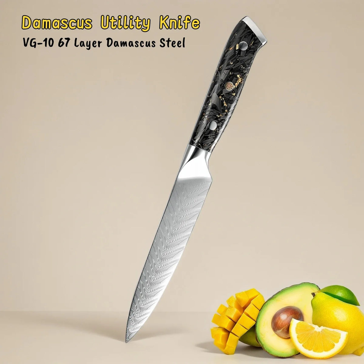 Cuchillo multiusos damasco VG10 – vista 7