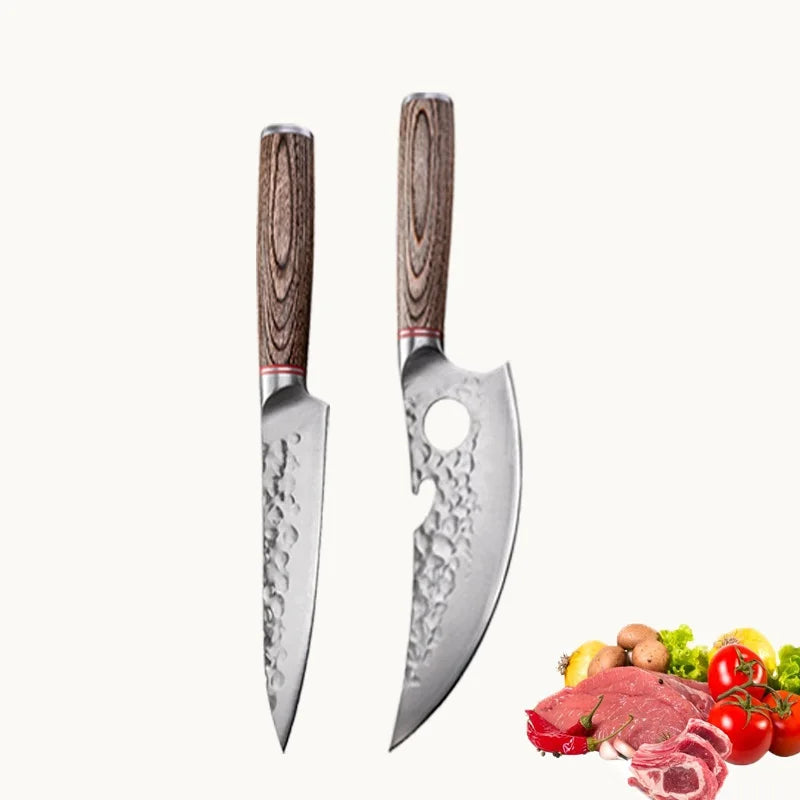 Cuchillo forjado con mango de madera – vista 15